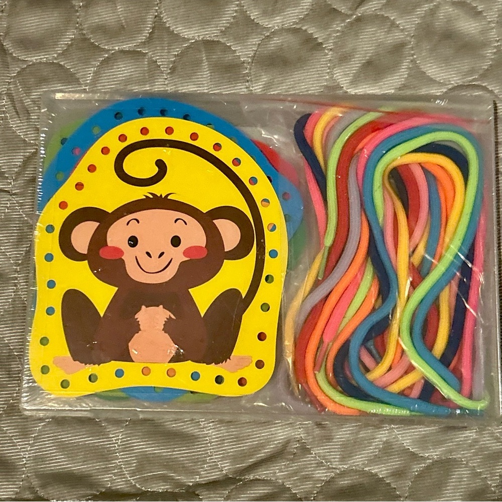Wild Animal Lacing Cards Set 9 Lacing Cards and 9 Laces New Kids Educational